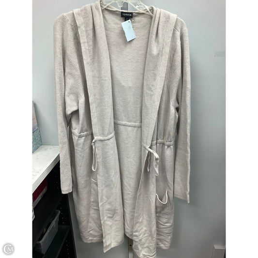 Sweater Cardigan By Torrid In Grey, Size: 3x