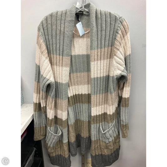 Sweater Cardigan By Lane Bryant In Green & Tan, Size: 4x