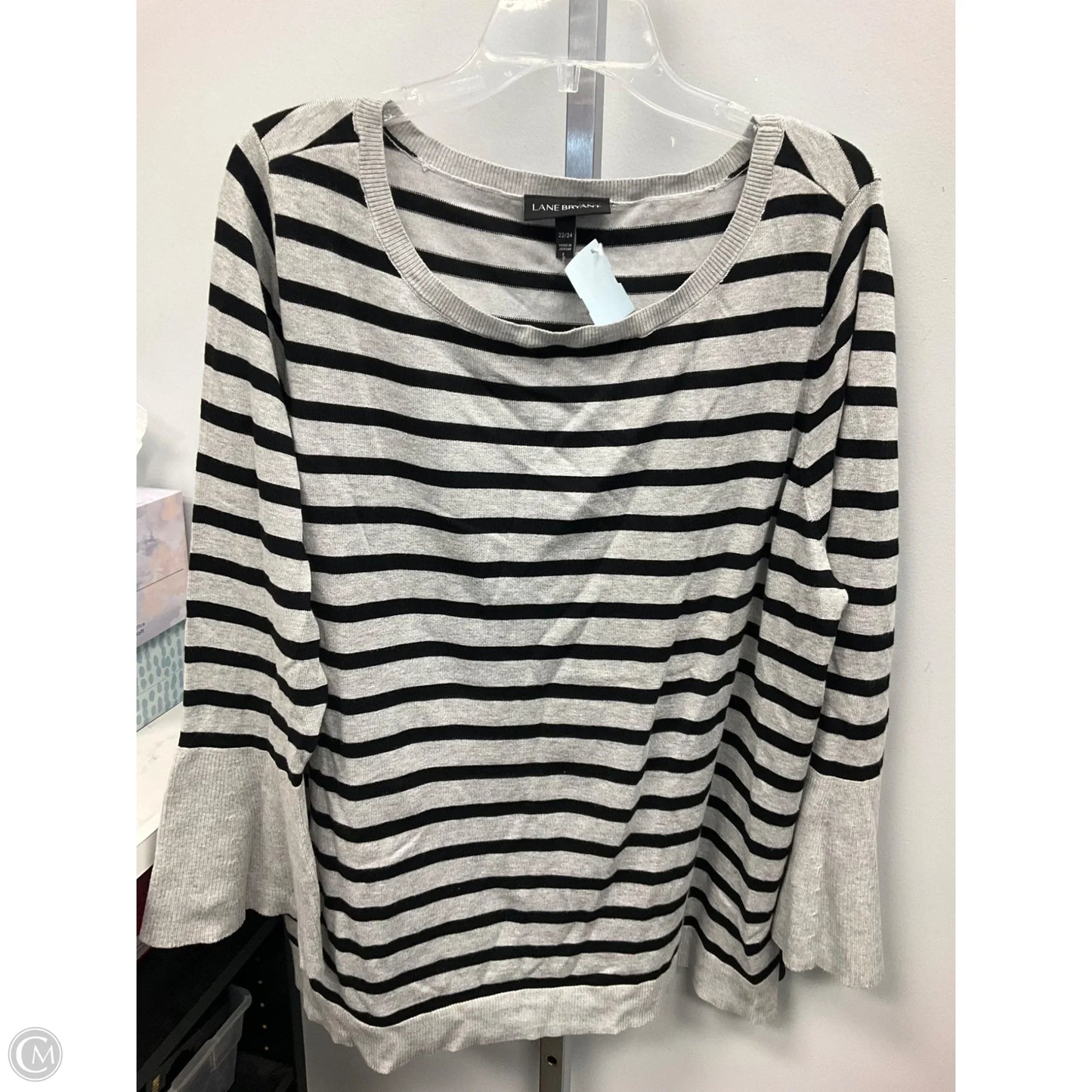 Top Long Sleeve By Lane Bryant In Striped Pattern, Size: 2x