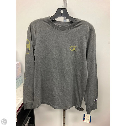 Top Long Sleeve By Champion In Grey, Size: Xl