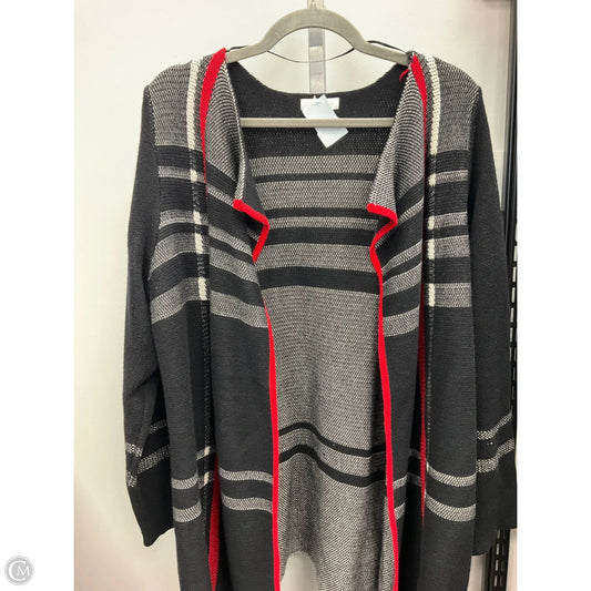 Sweater Cardigan By Charter Club In Plaid Pattern, Size: 1x