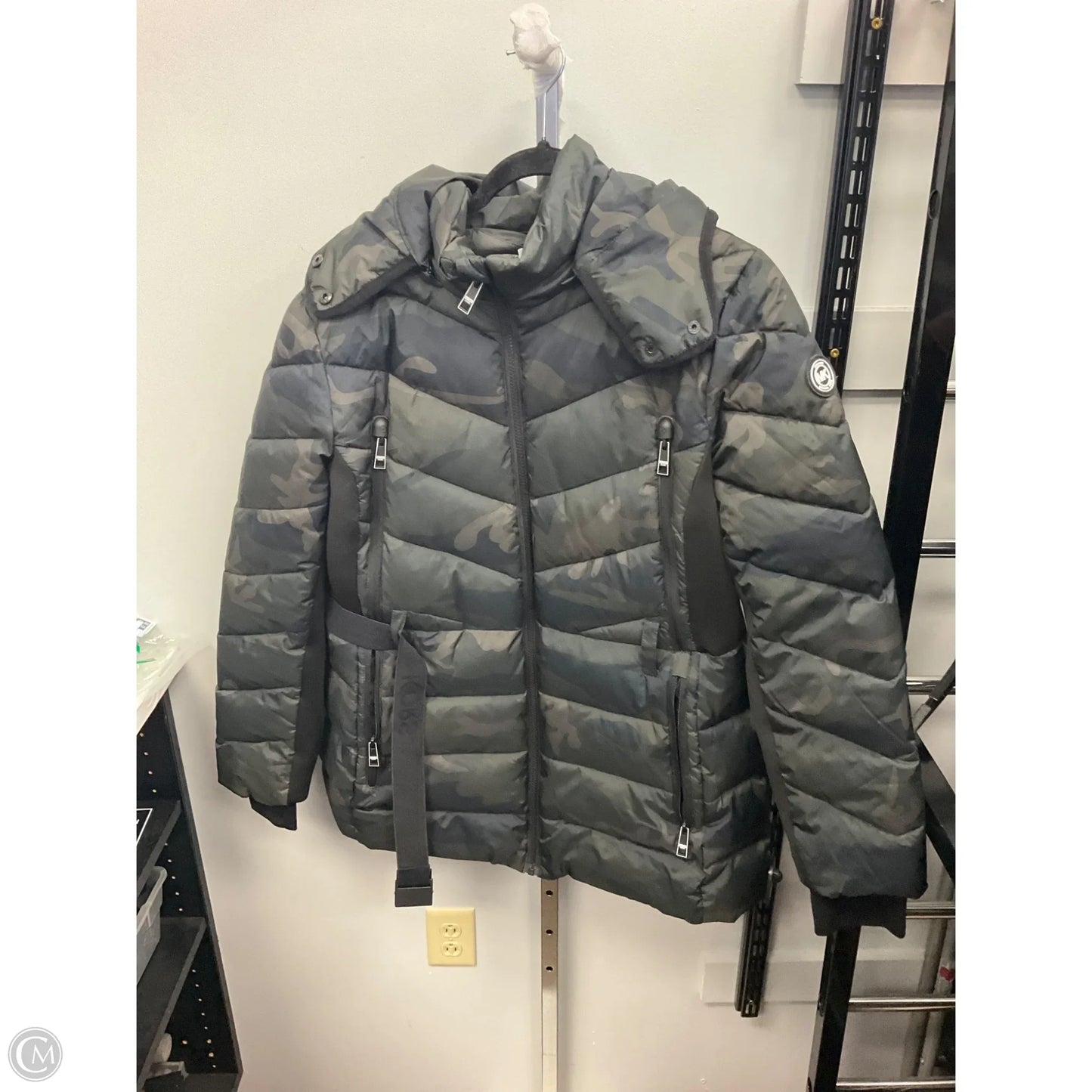 Coat Puffer & Quilted By Michael By Michael Kors In Camouflage Print, Size: Xl