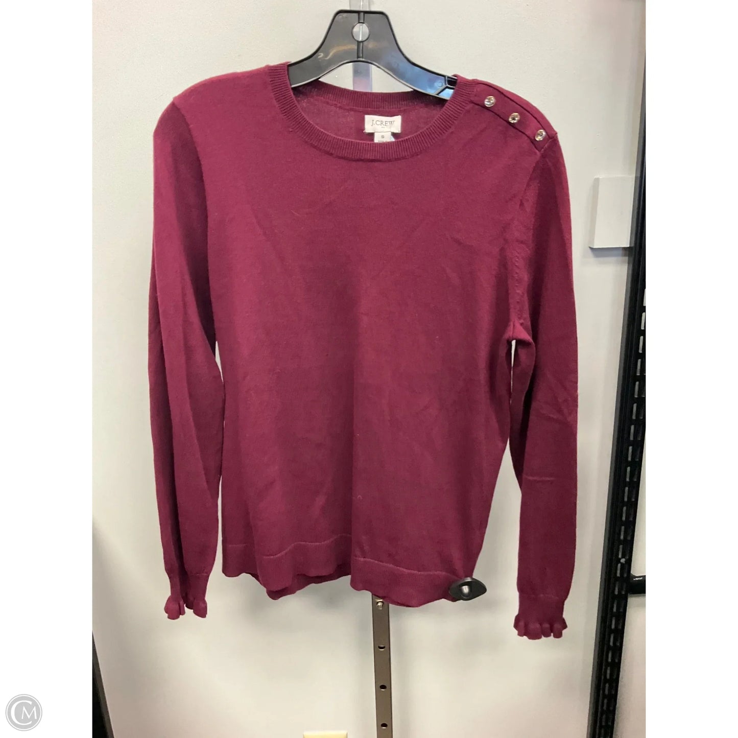 Top Long Sleeve By J. Crew In Maroon, Size: S