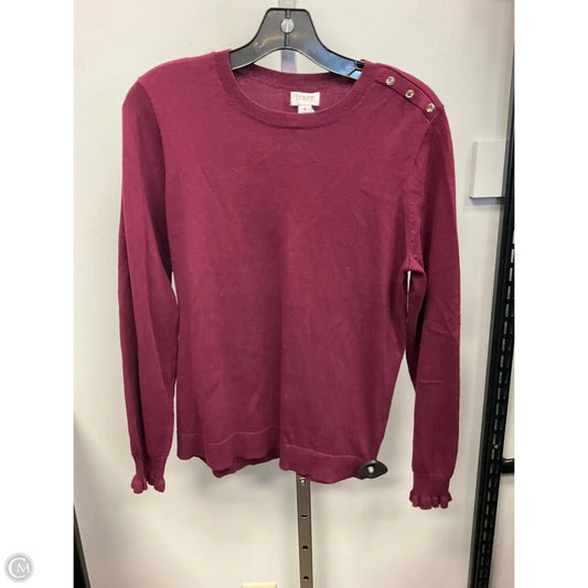 Top Long Sleeve By J. Crew In Maroon, Size: S