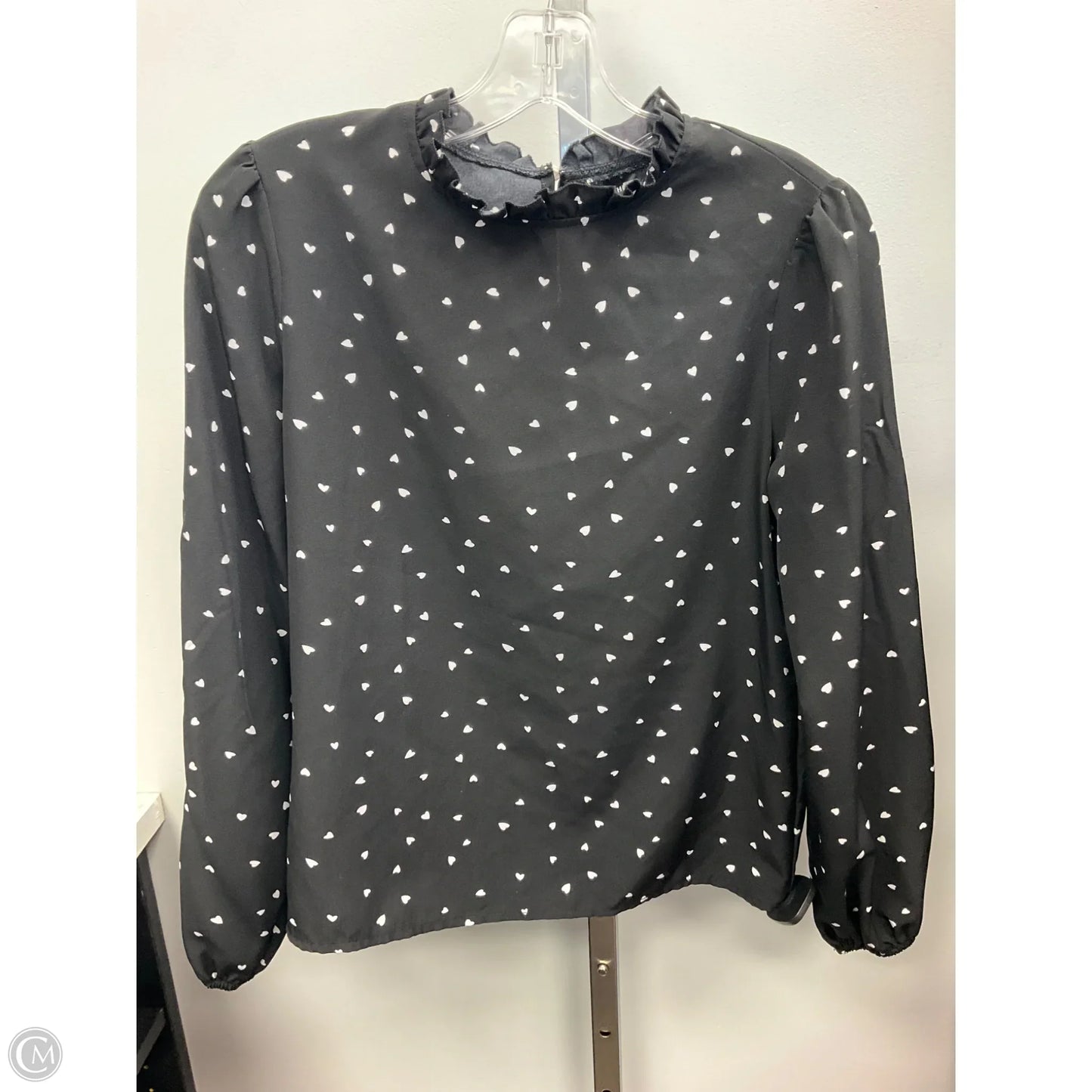 Top Long Sleeve By Shein In Black, Size: Xs