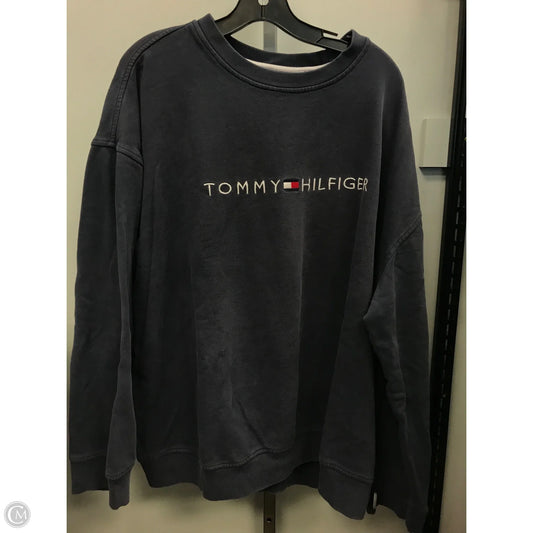 Sweatshirt Crewneck By Tommy Hilfiger In Navy, Size: Xxl