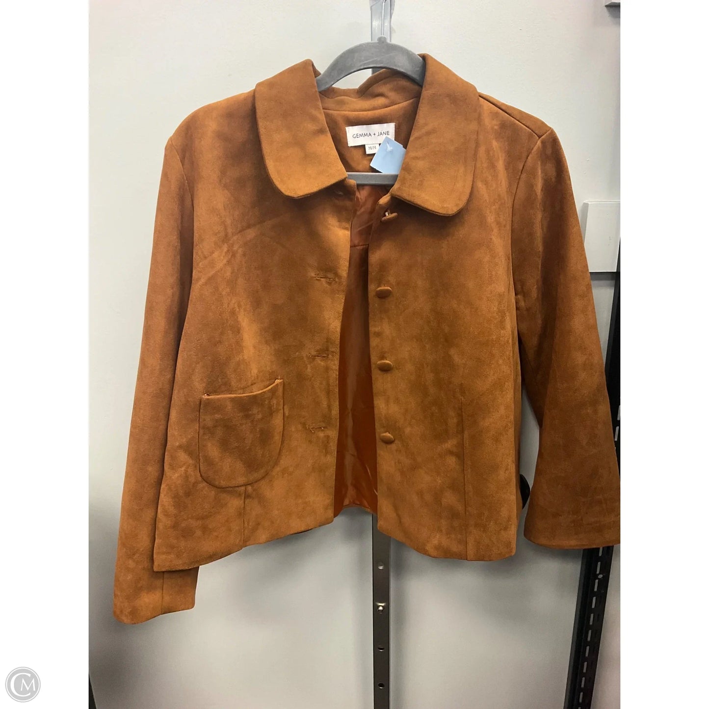 Blazer By Clothes Mentor In Tan, Size: M