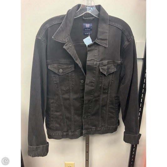 Jacket Denim By Gap In Black, Size: L