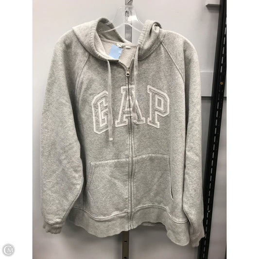 Sweatshirt Hoodie By Gap In Grey, Size: Xxl