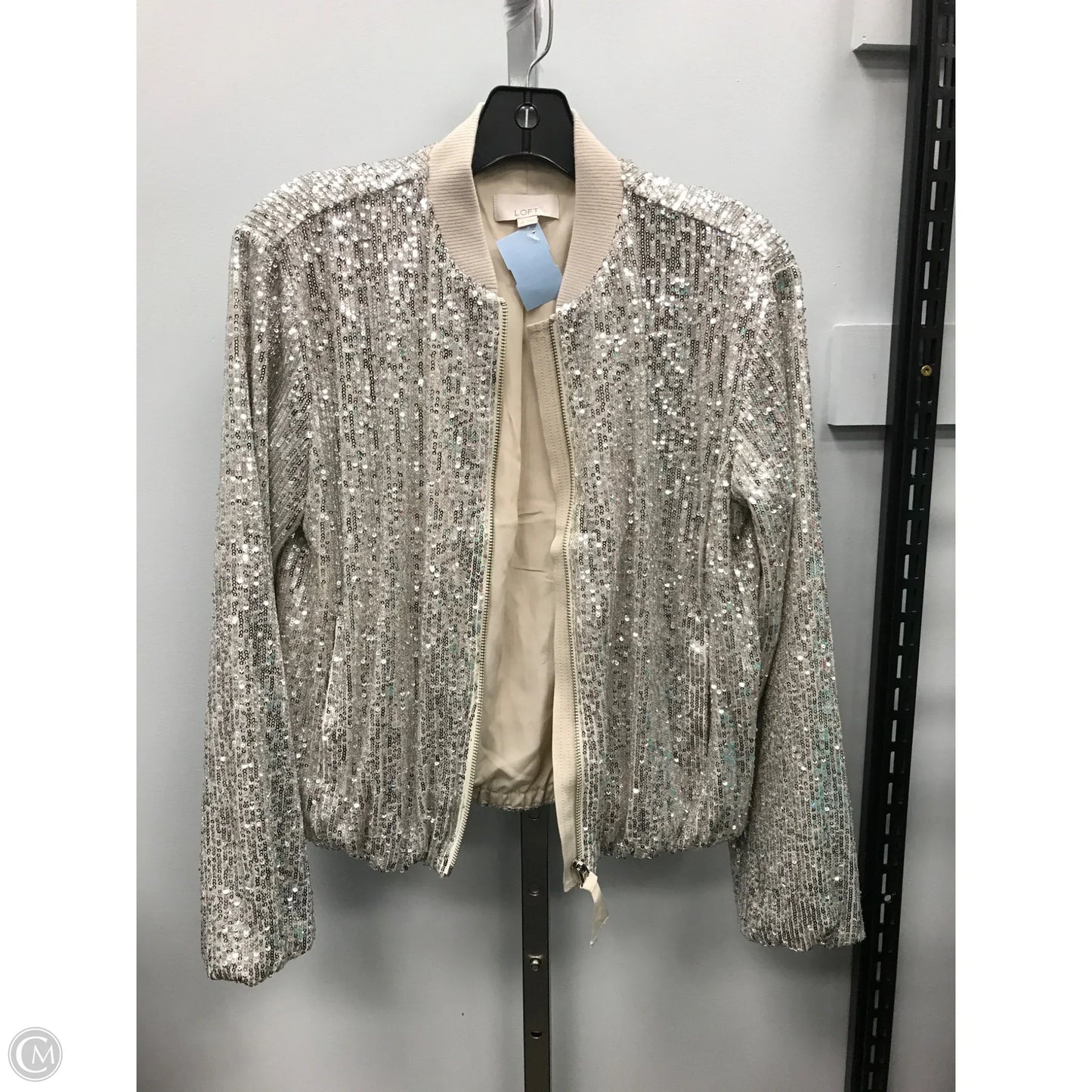 Blazer By Loft In Silver, Size: Xs