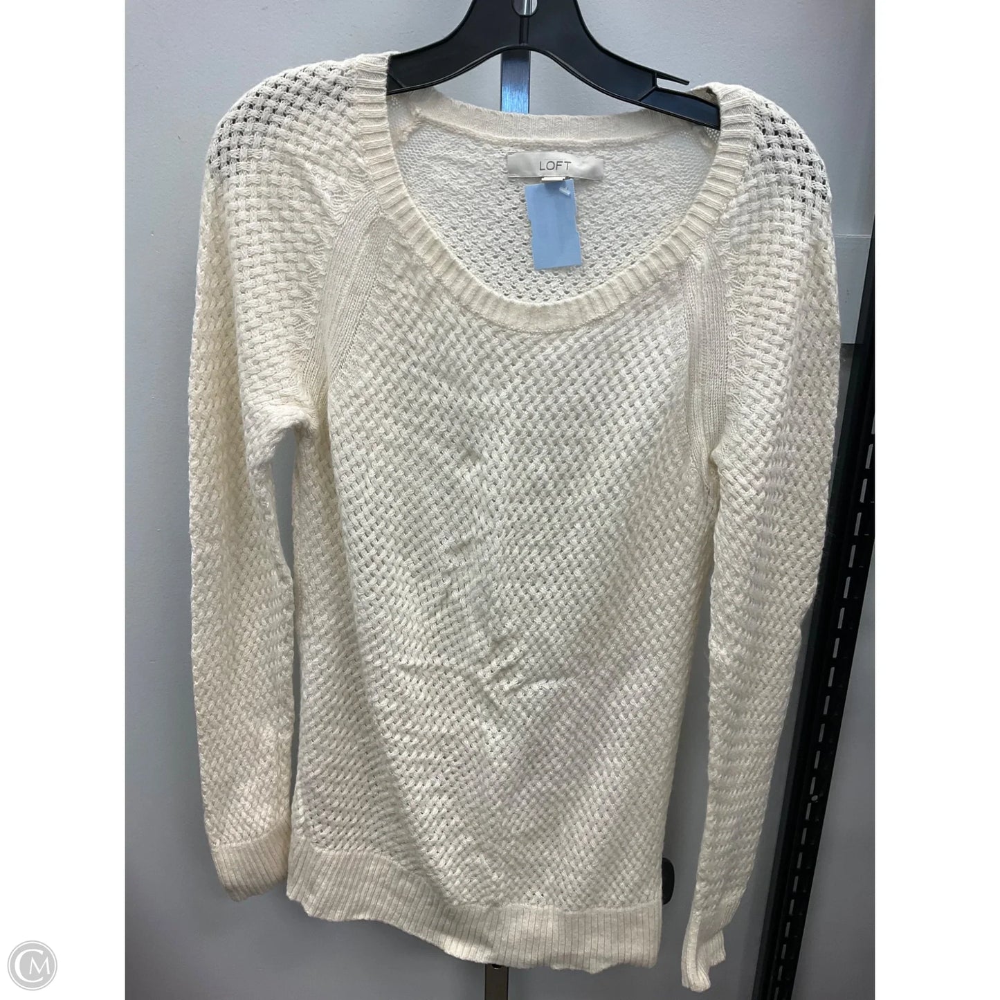 Top Long Sleeve By Loft In Cream, Size: L