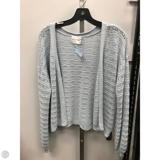 Sweater Cardigan By Pink Rose In Blue, Size: M