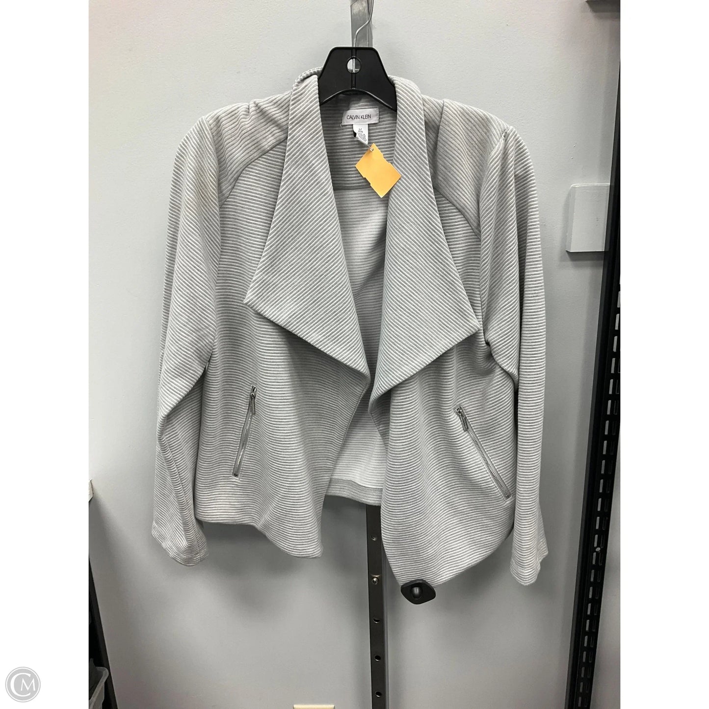 Cardigan By Calvin Klein In Grey, Size: L