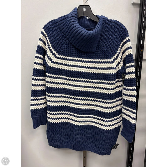 Sweater By Lands End In Blue & White, Size: S