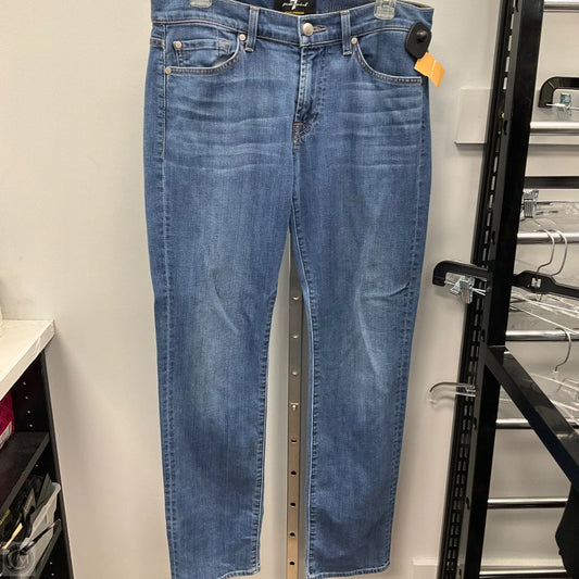 Jeans Straight By 7 For All Mankind In Blue, Size: 12