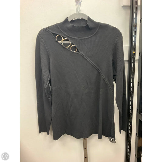 Top Long Sleeve By Inc In Black, Size: 1x