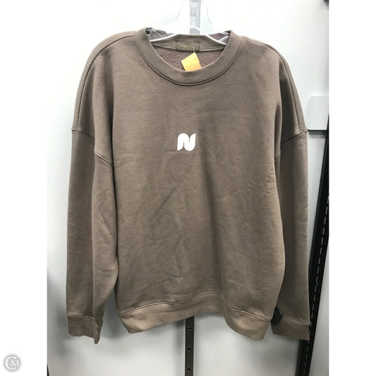 Sweatshirt Crewneck By Cmc In Brown, Size: M