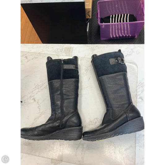 Boots Knee Flats By Ecco In Black, Size: 7.5