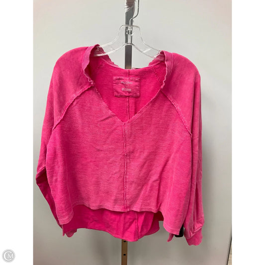 Top Long Sleeve By Pilcro In Pink, Size: L
