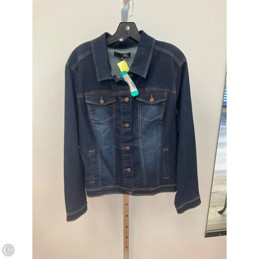 Jacket Denim By 1822 Denim In Blue Denim, Size: 2x