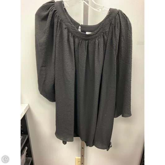 Top Short Sleeve By Calvin Klein In Black, Size: 2x
