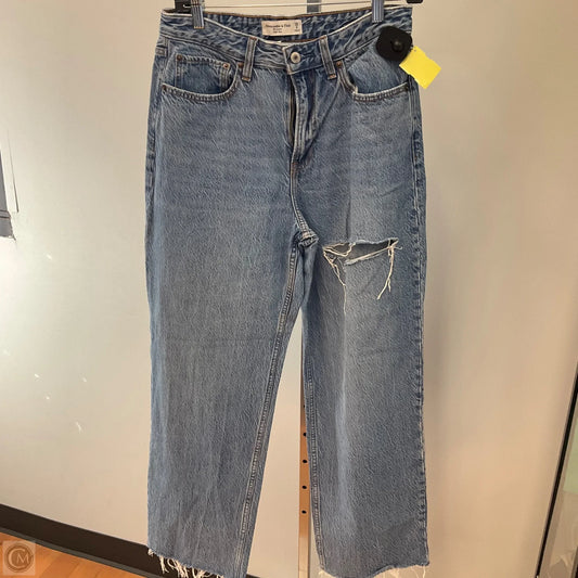 Jeans Wide Leg By Abercrombie And Fitch In Blue Denim, Size: 6