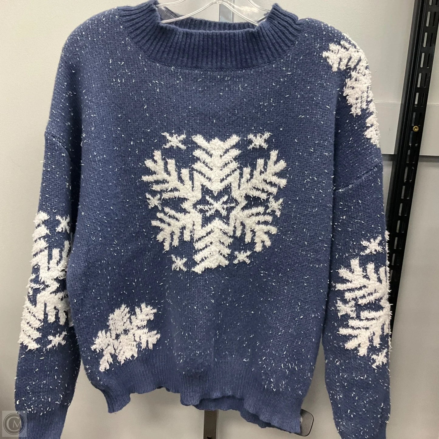 Sweater By Shein In Blue & White, Size: L