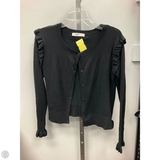 Sweater Cardigan By Zara In Black, Size: M