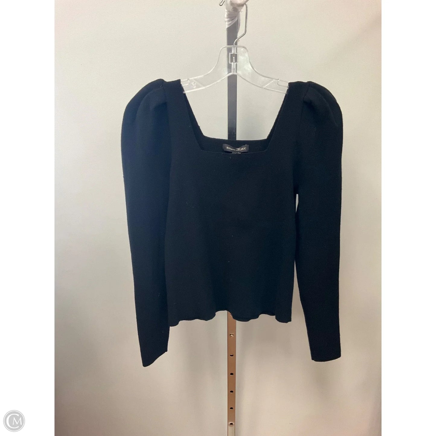 Top Long Sleeve By Banana Republic In Black, Size: S
