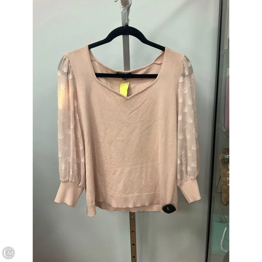 Top Long Sleeve By Adrianna Papell In Pink, Size: M