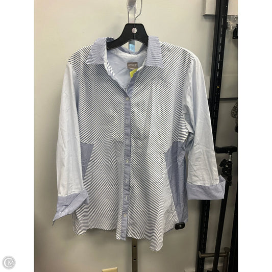 Top Long Sleeve By Chicos In Striped Pattern, Size: Lp