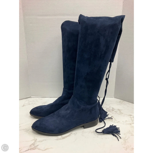 Boots Knee Flats By Marc Fisher In Navy, Size: 7.5