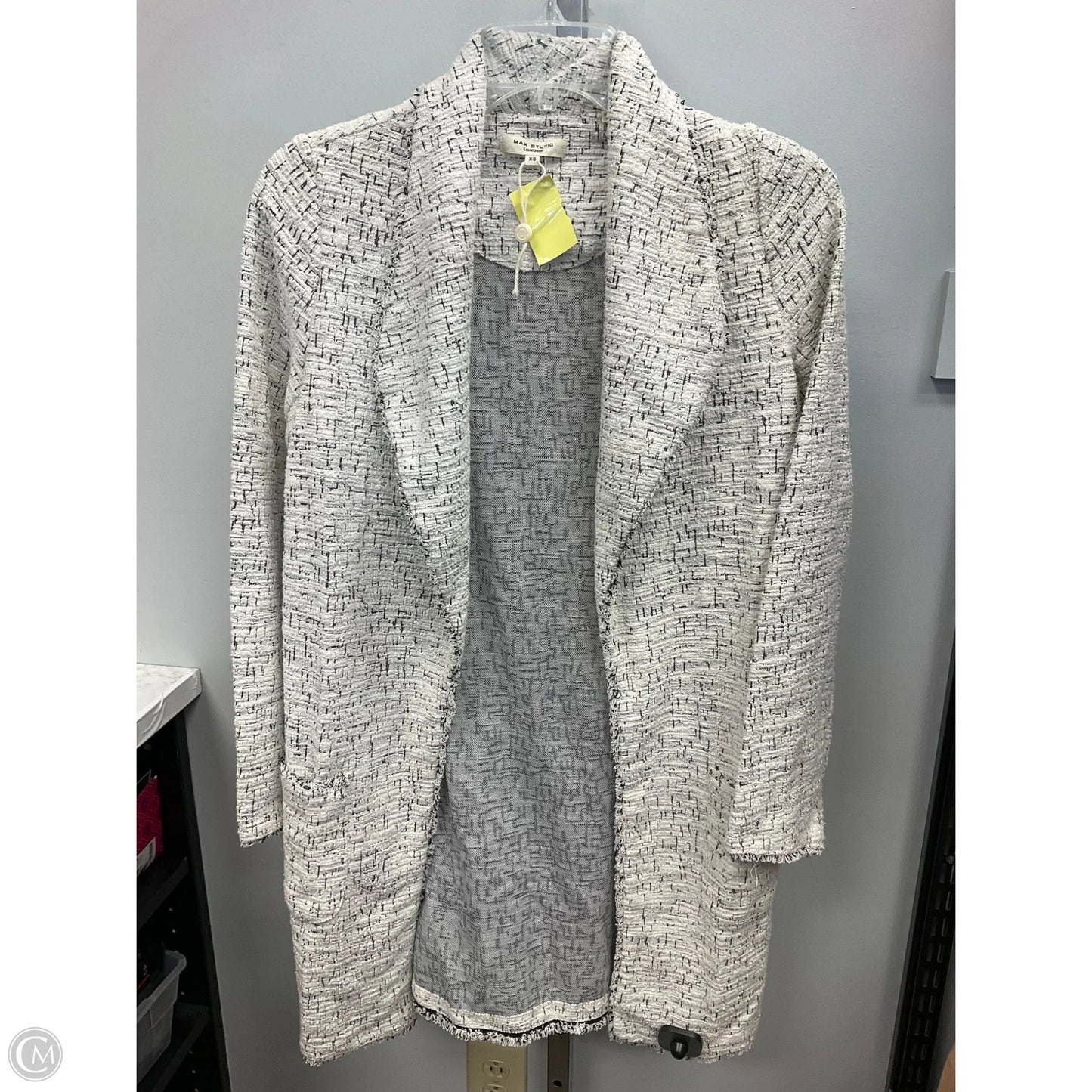 Cardigan By Max Studio In Black & White, Size: Xs