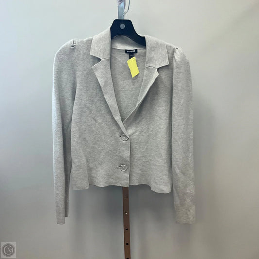 Cardigan By Express In Grey, Size: Xs