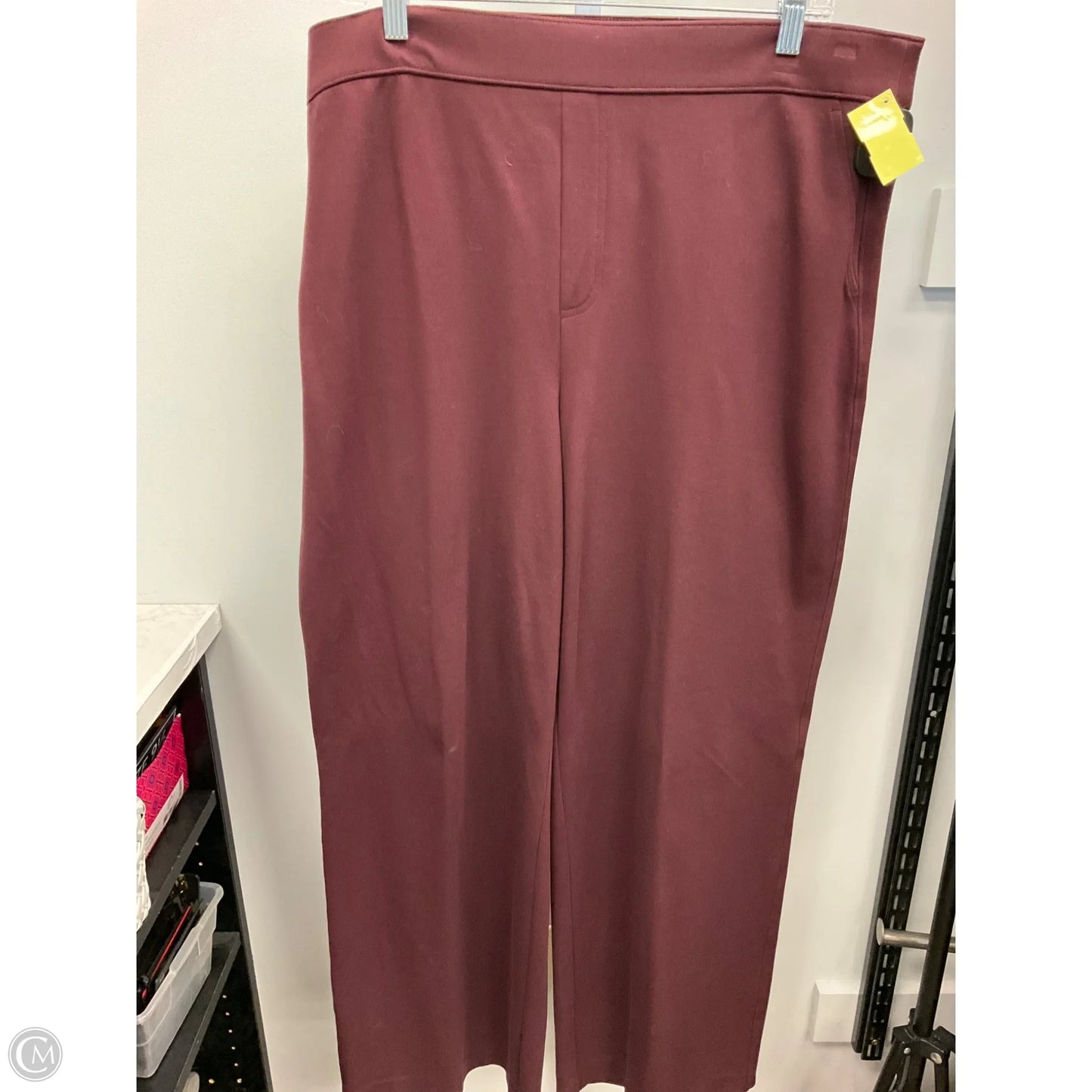 Pants Wide Leg By Nine West In Maroon, Size: Xl