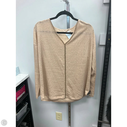 Top Long Sleeve By Soft Surroundings In Tan, Size: Xl