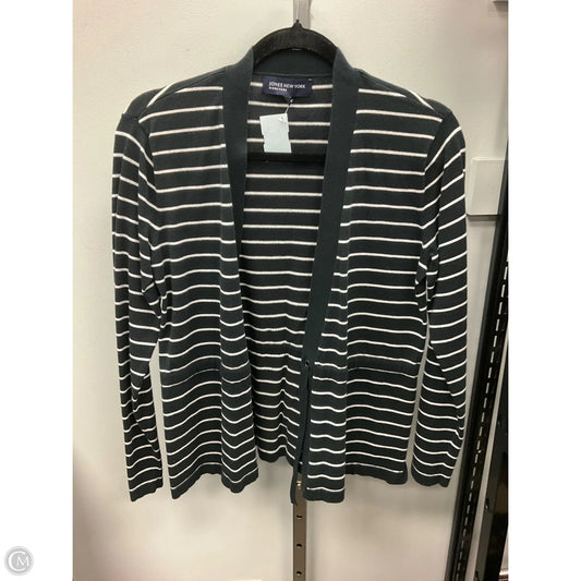 Cardigan By Jones New York In Striped Pattern, Size: M