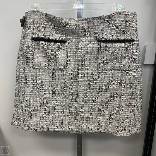 Skirt Mini & Short By Loft In Black & Cream, Size: 14