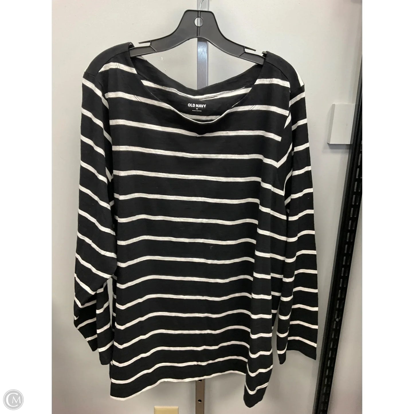 Top 3/4 Sleeve By Old Navy In Striped Pattern, Size: 4x