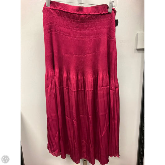 Skirt Midi By Rachel Zoe In Maroon, Size: L