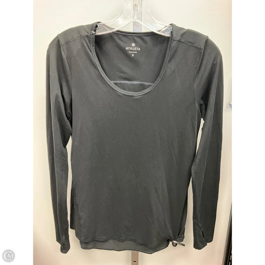 Athletic Top Long Sleeve Crewneck By Athleta In Black, Size: S
