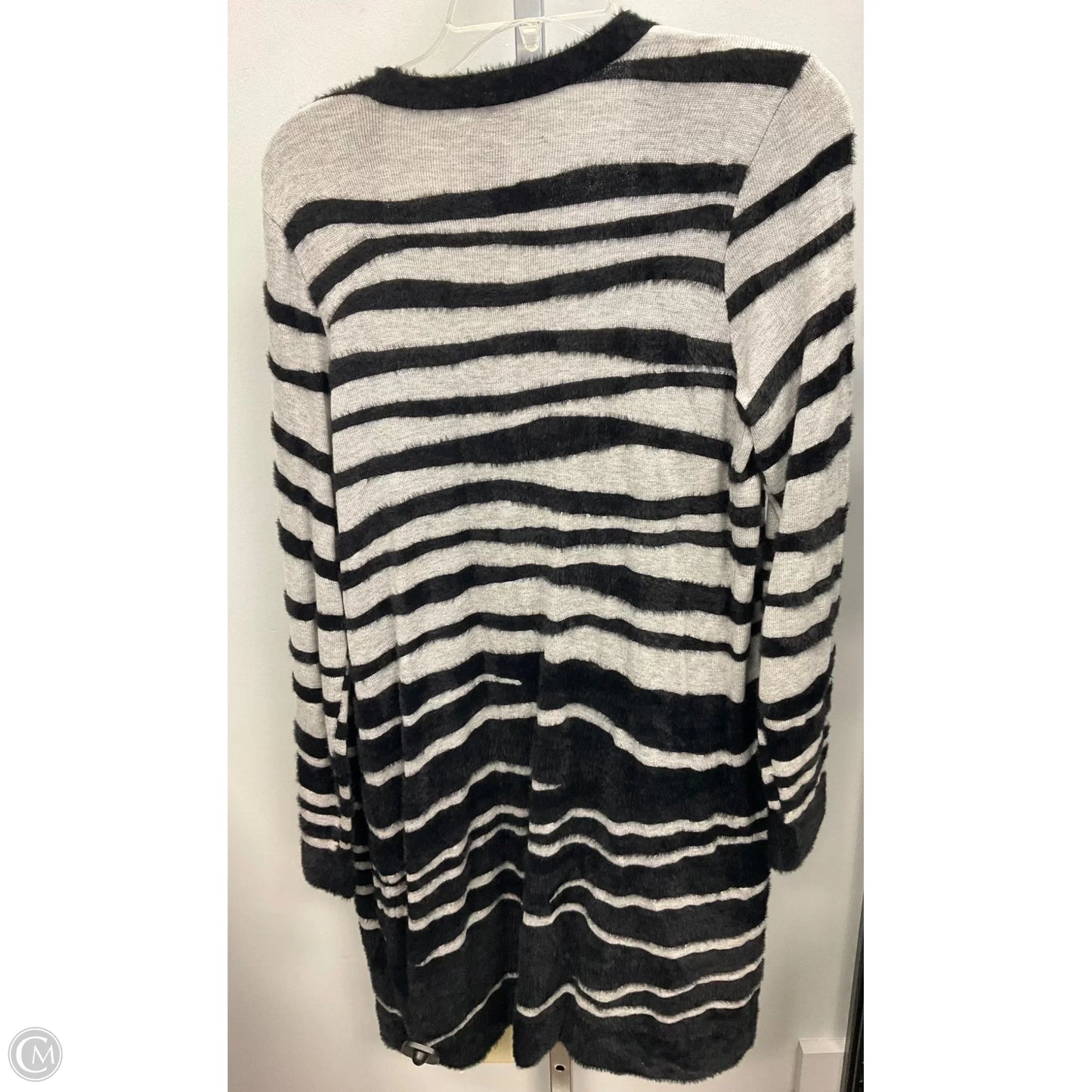 Cardigan By Chicos In Black & Grey, Size: S