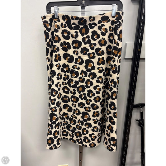Skirt Midi By Ann Taylor In Animal Print, Size: 10