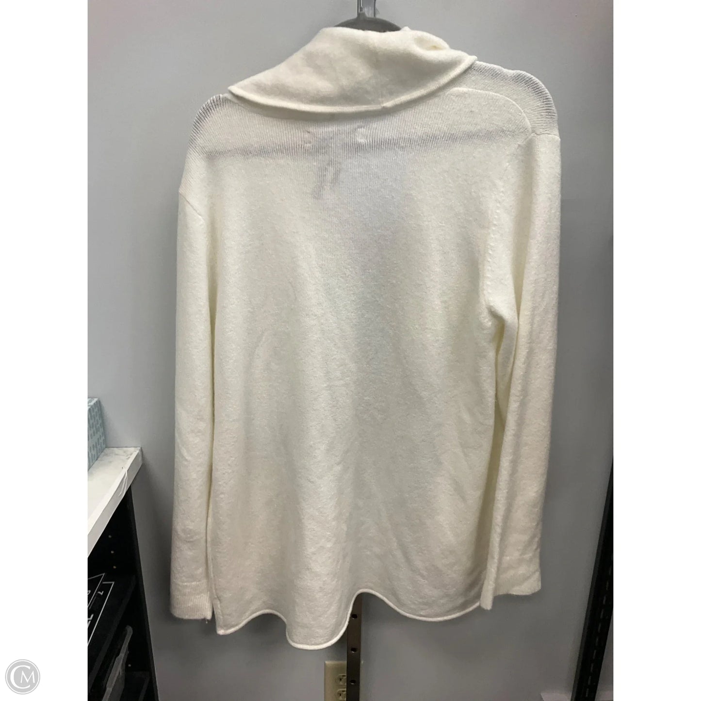 Sweater Cardigan By Loft In Cream, Size: Xl