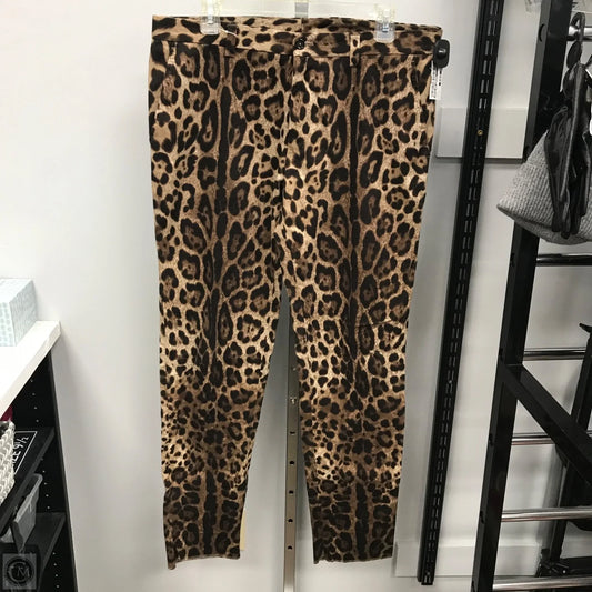 Pants Luxury Designer By Dolce And Gabbana In Animal Print, Size: 14