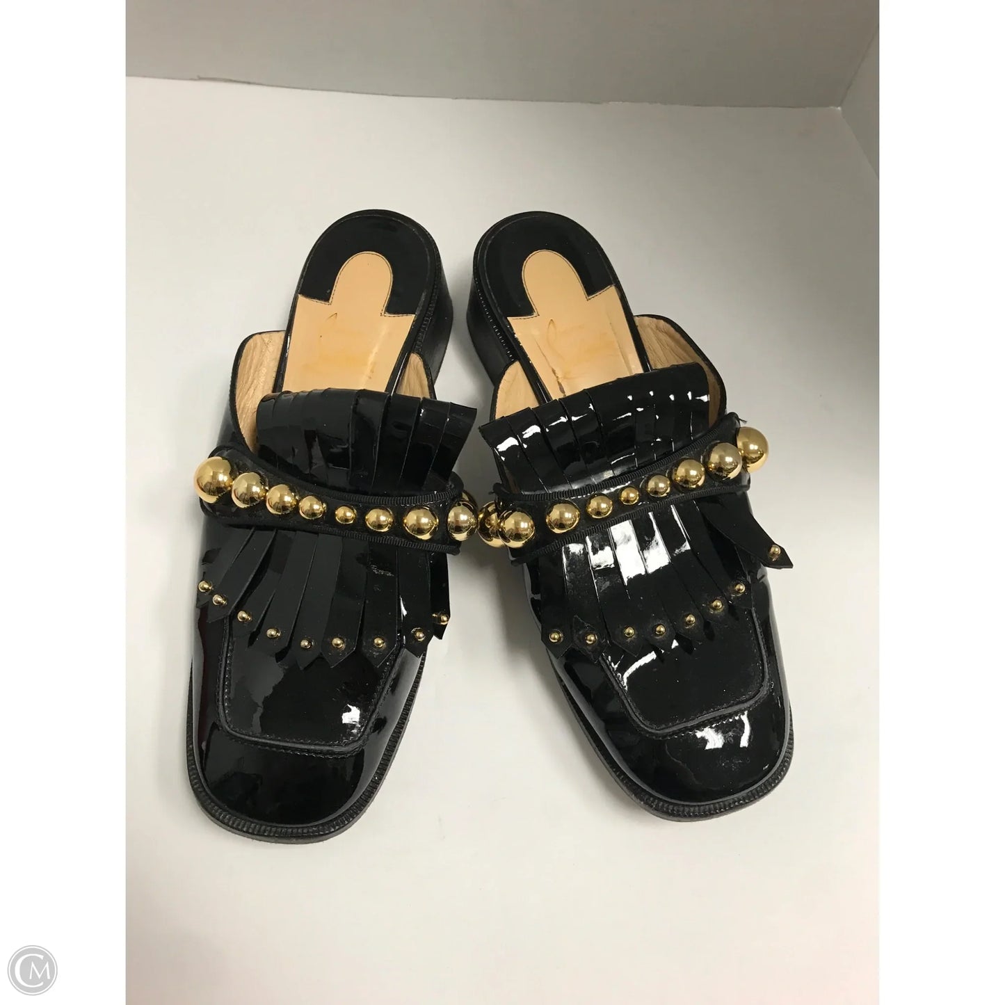 Shoes Luxury Designer By Christian Louboutin In Black, Size: 7