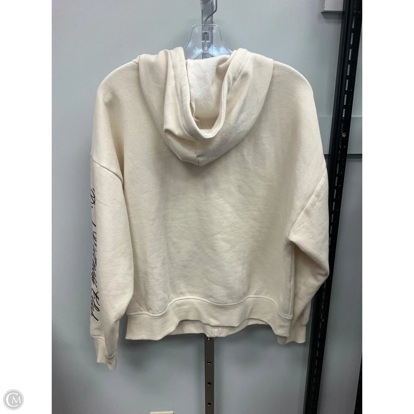Sweatshirt Hoodie By Pink In Cream, Size: S