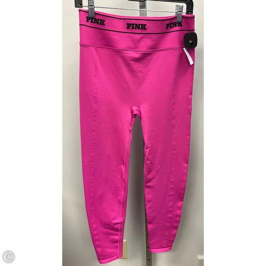 Athletic Leggings By Pink In Pink, Size: L