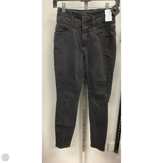 Jeans Skinny By Ann Taylor In Black Denim, Size: 0
