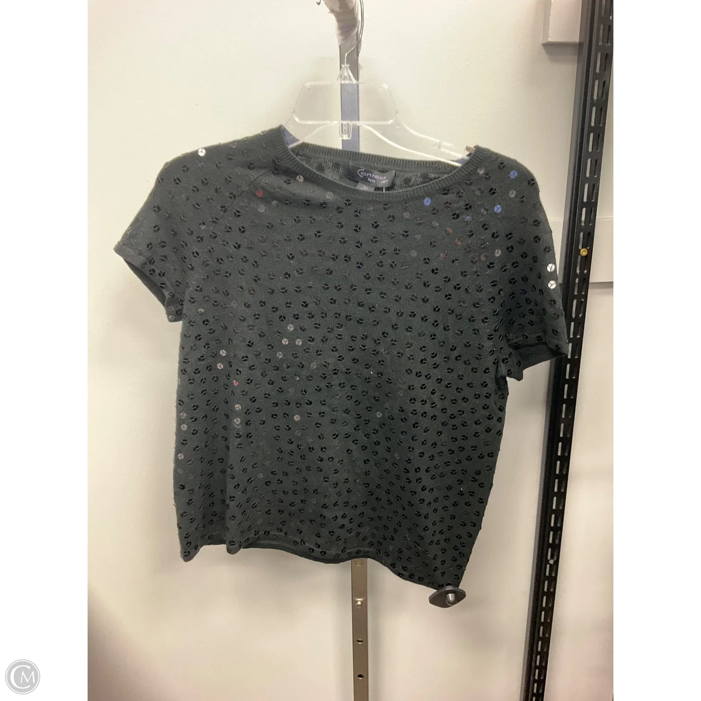 Top Short Sleeve By Context In Black, Size: Mp
